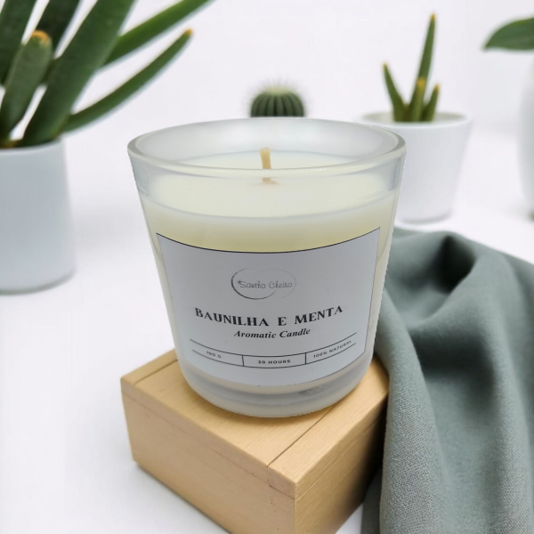 Vela Aromática Baunilha e Menta