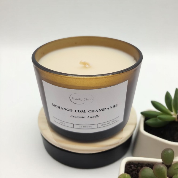 Vela Aromática Morango com Champanhe